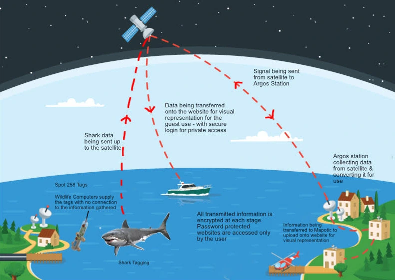 GPS sensors transmit location and sensor data via satellite