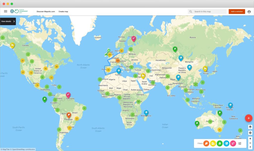 Earth overshoot day map GNF