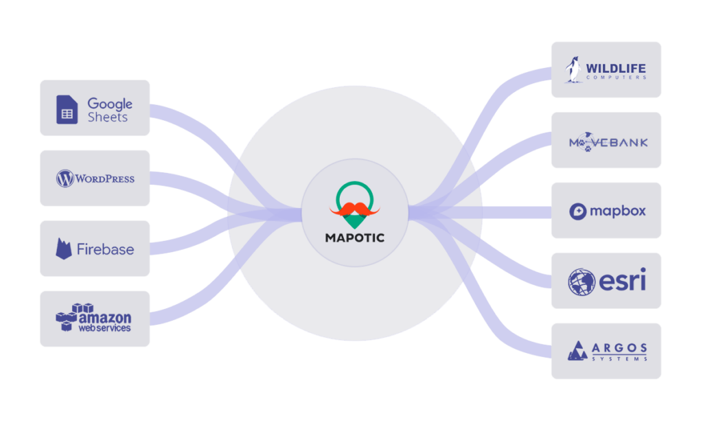 Mapotic wildlife tracking tech stack